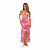 Pink Blooms Maxi Dress
