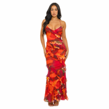 Afterglow Ruffle Maxi Dress