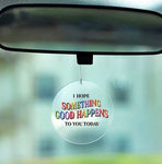 Rear view mirror daily reminder charm