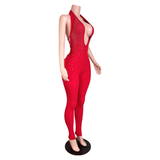 Diamond Doll Halter Jumpsuit