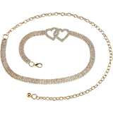 Double Heart Body Chain Belt