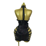 Electric Siren Lace Up Mini Dress