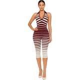 Fine Line Backless Capri Jumpsuit