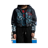 Be fierce flame denim jacket