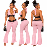 Preety Sweet Temptation Lace Velour Halter Set
