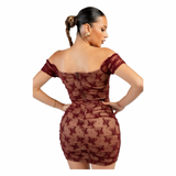 Private Affair Lace Mini Dress