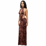 Wild Obsession Beaded Cutout Maxi Dress