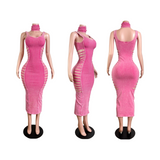 Slits maxi dress w/headband