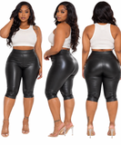 Preety After Dark Leather Capris