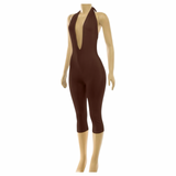 Capri halter jumpsuit