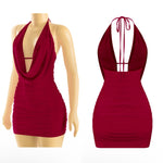 Aura drape mini dress