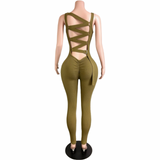 Preety After Dark Lace Up Jumpsuit