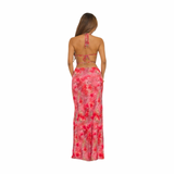 Preety Pink Paradise Beaded Maxi Dress