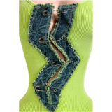W/Denim And Pins Romper 2