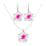 Hawaiian Plumeria Jewelry Set