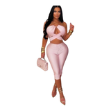 Blush Hour Ring Capri Set