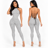 Point Taken Knit Lace Up Jumpsuit
