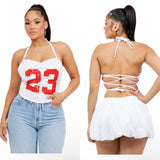 23 jersey halter top