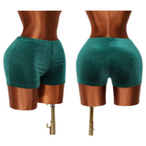 Glitz velvet bling shorts