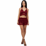 Laced in Desire Ruffle Skirt Set