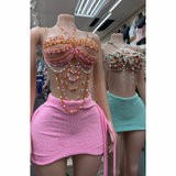 Luxe Resort Beaded Skirt Set