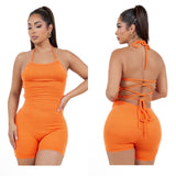 Yours truly ribbed romper