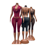 Soft Pressure Capri Jumpsuit