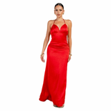 Grand Entrance Satin Maxi Dress