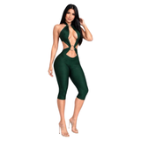 Ring Of Fire Cutout Capri Jumpsuit