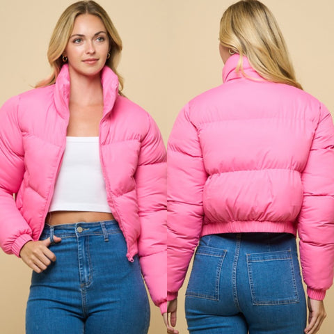 Cropped puffer jacket