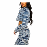 Distressed Denim Jacket