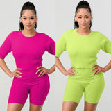 Cozy knit short set