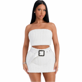 Plush Affair Faux Fur Skirt Set