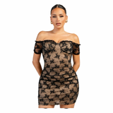 Private Affair Lace Mini Dress
