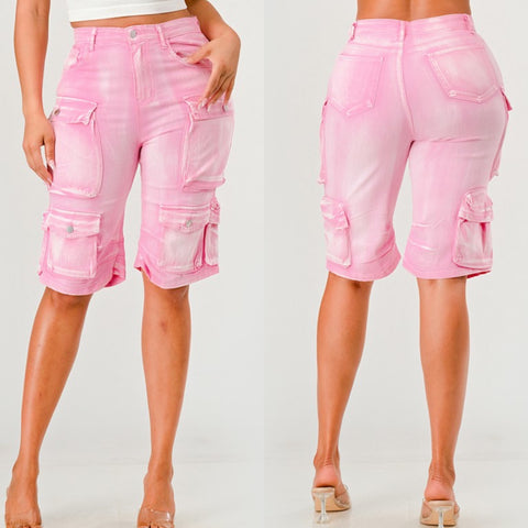 Oil girly cargo shorts