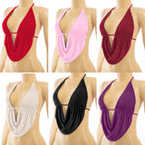 Halter cowl neck top