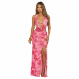 Pink Blooms Beaded Dress