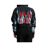 Be fierce flame denim jacket