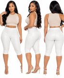 Preety After Dark Leather Capris