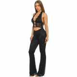 After Dark Lace Halter Set