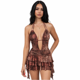 Wild Temptation Ruffle Mini Dress