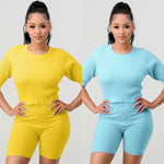 Cozy knit short set