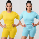 Cozy knit short set