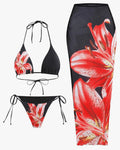 Pretty in Flowers bikini w/skirt set