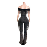 Fringe Shoulder Jumpsuit