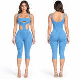 Body Language Cutout Capri Jumpsuit