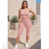 Enjoying The City Stripe Capri Set