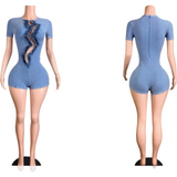 W/Denim And Pins Romper
