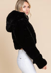 Bossy faux fur crop jacket