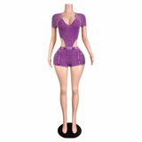 Mineral Glow Cutout Shorts Set